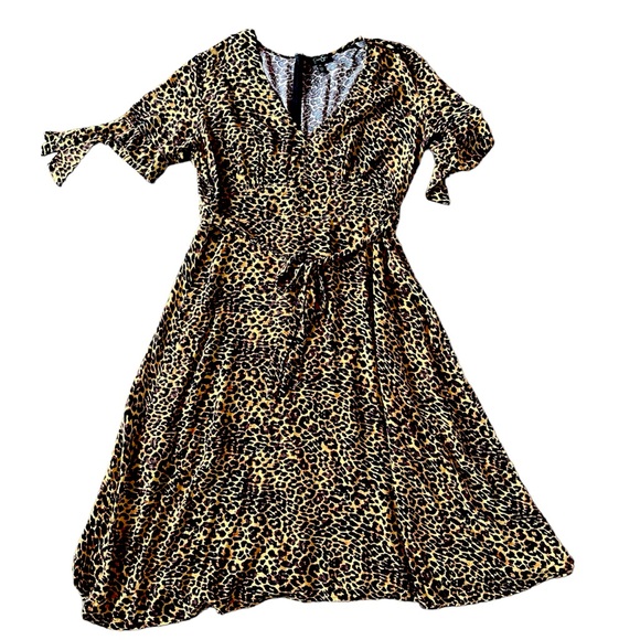 🔥4 for $75🔥 Jessica Simpson Leopard Print Dress Size XL fits like a Large - Picture 1 of 7